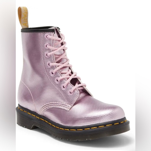 Dr. Martens Shoes - NEW Dr. Martens 1460 Vegan Aluminix Embossed Combat Boot (Women’s Size 9)